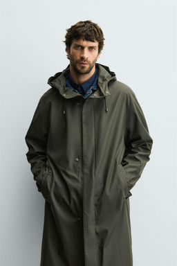 RUBBERISED HOODIE PARKA