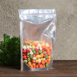 Цена за 50 шт. Пакет Zip-lock ПП, метализзированный, со сплошным окном, 18 х 26 см