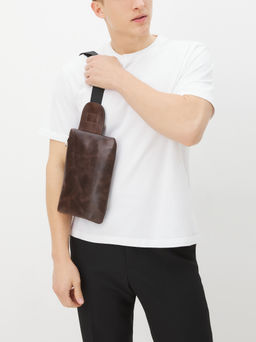 Мужская поясная сумка CALZETTI ADAM R Артикул 2419613, коричневый  фото 2