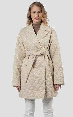 01-12195 Пальто женское демисезонное (пояс) - El podio фото 8