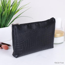 Косметичка 19х3х11 см / IU-28 /уп 100/черная