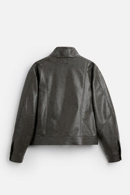 LEATHER EFFECT JACKET - Zara фото 7