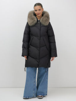 Пальто зимнее утепленное с мехом и капюшоном ,куртка Бренд: Visdeer фото 5