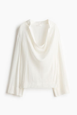 Blusa con escote drapeado