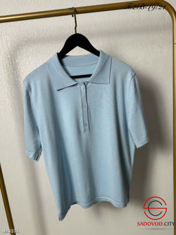 Футболка поло однотонная