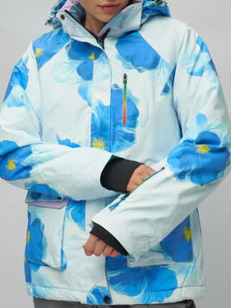 Горнолыжный костюм женский голубого цвета 020231Gl