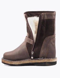 Монголки подростковые коричневые, войлочная подошва - Мирунт фото 16