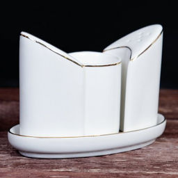 Набор для специй 4 предмета белый А / FY203004 /уп 48/ Золотая отводка Костяной - Галеонтрейд фото 3