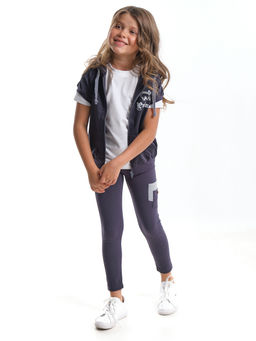 Жилетка на молнии для девочки детский сад UD 0087 антрацит - Mini maxi фото 6