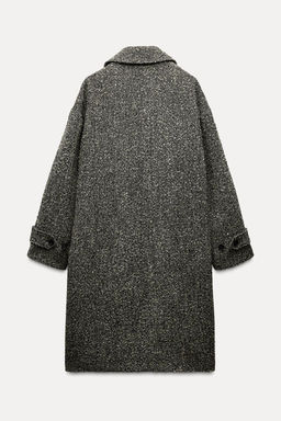 HERRINGBONE DROPPED SHOULDER COAT - Zara фото 5
