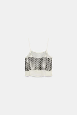 TOP LENTEJUELAS HILO METALIZADO / Crudo - Zara фото 7
