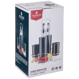 НАБОР ДЛЯ МАСЛА/УКСУСА И СПЕЦИЙ НА МЕТАЛ.ПОДСТАВКЕ - Agness фото 3