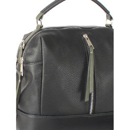 Сумка женская искусственная кожа ADEL-225, 2отд+плеч/рем, черный/олива флотер 257997 - Adelia фото 4