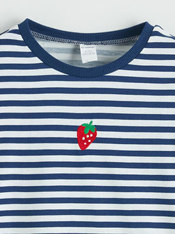 Bisiklet Yaka Nak??l? K?z ?ocuk Ti??rt