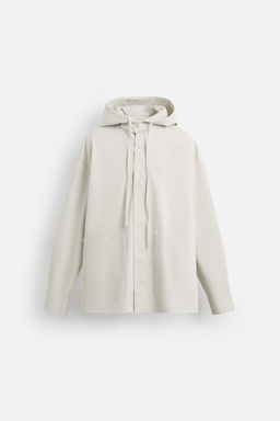 OVERSIZE FIT HOODED OVERSHIRT - Zara фото 9