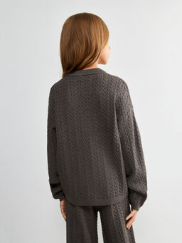 ACOOLA / Джемпер детский для девочек Monica кофейный  фото 6