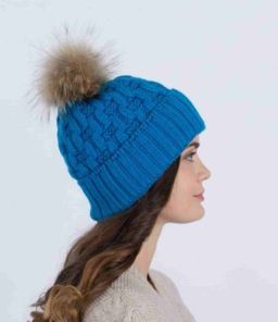 910 | LOPOMA - шапка с помпоном жен.