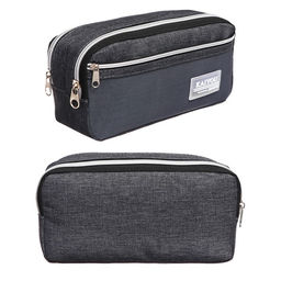 Пенал школьный Calligrata, мягкий, 3 отделения, 130×210×100 мм, объёмный, серый