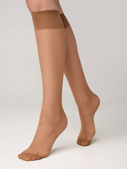 Цена за 2 пары. Носки Удлиненные CONTE TENSION SOFT 20 (1 пара) bronz - Conte elegant фото 3