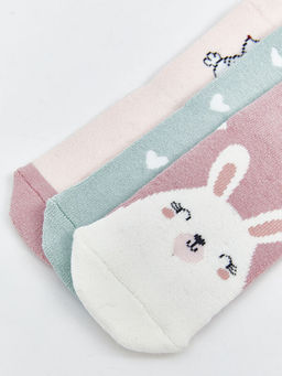 Bask?l? K?z Bebek Soket ?orap 3l? - Waikiki фото 3