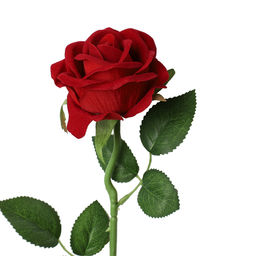 Цветок искусственный Роза 45 см красная / HJY-5 /уп 100/500/