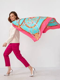 Большой, мягкий, тонкий и очень нежный двусторонний платок с рисунком. - Tantino фото 6