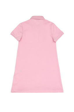 K_z _ocuk A__k Pembe _rme Elbise Sepette S_rpriz _ndirim - U.s. polo assn фото 3