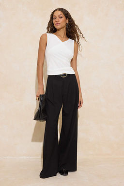 Kahverengi Fitted/Vucuda Oturan Kruvaze Kolsuz Buzgulu Scuba Krep Orme Bluz TWOSS26BZ00063 - Trendyolmilla фото 9