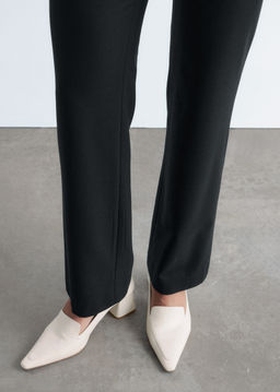Pantalones de lana de perneras rectas - H&m фото 8