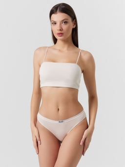 Цена за 2 штуки! Трусы слипы женские кремовые жемчуг 412619