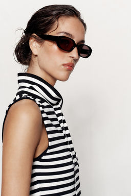 TOP PUNTO RAYAS LAZO / Blanco / Negro - Zara фото 4