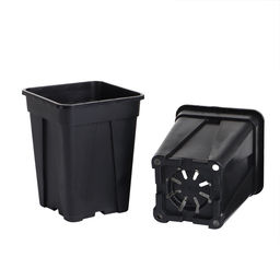 Цена за 20 шт. Горшок для рассады, 250 мл, 6.7×6.7×8 см, пластик, чёрный, Greengo