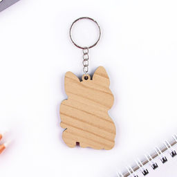 Брелок для ключей деревянный «Корги с авокадо», 4.4×6.4 см