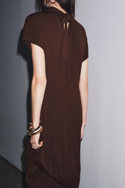 MIDI TUNIC DRESS WITH BOW - Zara фото 8