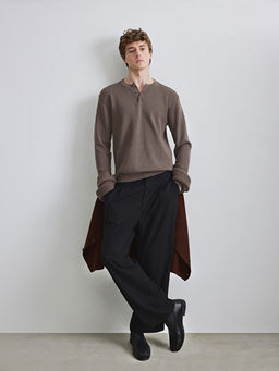 Bisiklet Yaka Erkek Triko Kazak