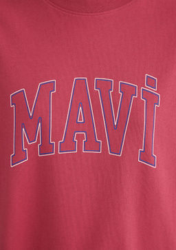 Mavi Logo Bask?l? Pembe Tisort  фото 7