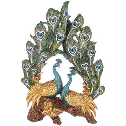 ФИГУРКА ДЕКОРАТИВНАЯ ПАВЛИНЫ 24Х11Х34СМ