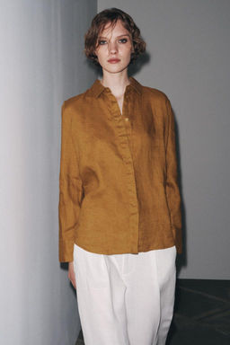 ZW COLLECTION 100% LINEN SHIRT - Zara фото 22