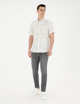 Рубашка Pierre Cardin Regular Fit зеленая короткий рукав