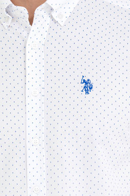 U. S. Polo Assn Мужская белая рубашка с принтом Saks - U.s. polo assn фото 7