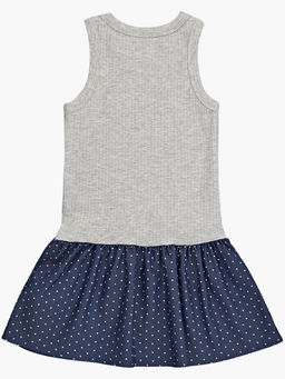 Платье комбинированное 22-7183 серый/джинс - Mini maxi фото 6