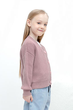 Crockid _ КВ 30151/пудрово-розовый кардиган для дев  фото 4