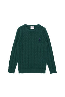 Темно-зеленый базовый свитер для мальчика - U.s. polo assn фото 6