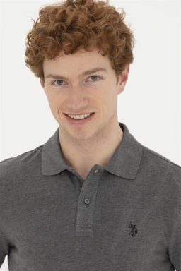 Мужская базовая футболка антрацитового меланжа - U.s. polo assn фото 2