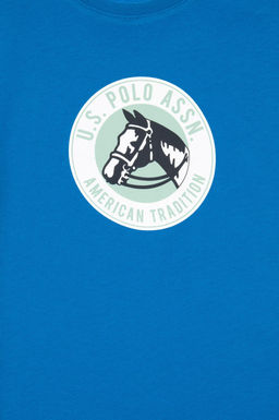 Erkek _ocuk Kobalt Oversize Bisiklet Yaka Ti__rt Sepette S_rpriz _ndirim - U.s. polo assn фото 3