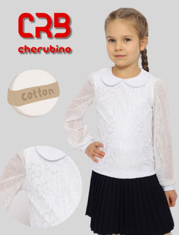CRB wear/CWJG 63599-20 Джемпер для девочки,белый/Ex.Cherubino