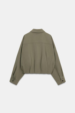 PLEATED HEM BOMBER JACKET - Zara фото 8