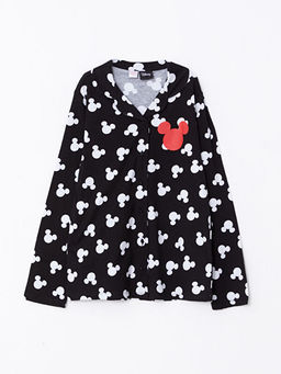 G?mlek Yaka Mickey Mouse Desenli Uzun Kollu K?z ?ocuk Pijama Tak?m? - Waikiki фото 2