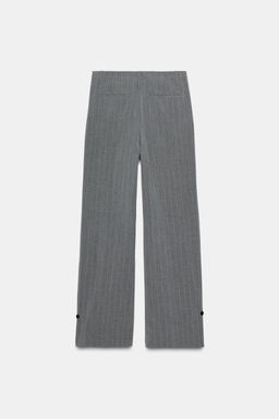 PLEATED TROUSERS WITH BUTTON HEM - Zara фото 6