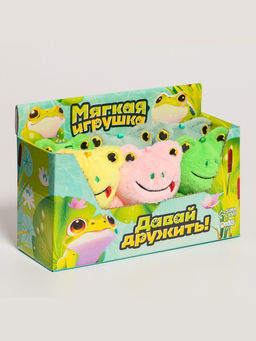 Цена за 6 шт. Мягкая игрушка в шоубоксе Фроги, МИКС - Milo toys фото 2